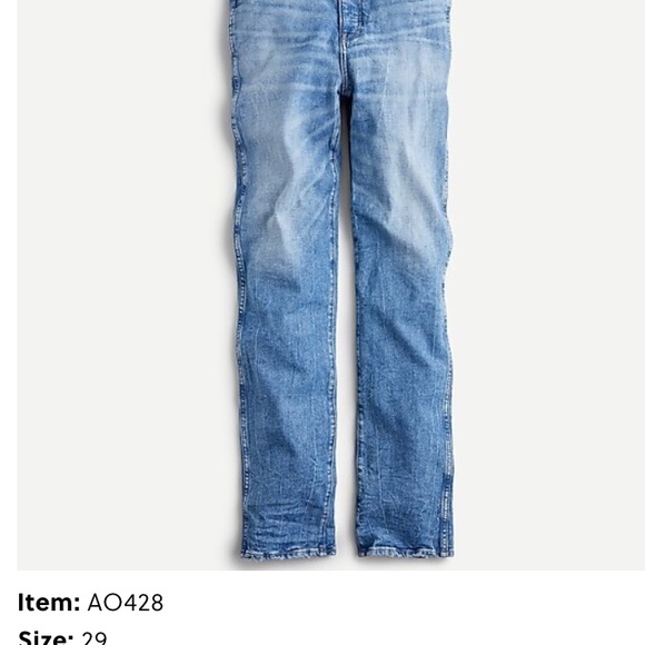 J.Crew High Rise Stovepipe Jeans Denim Slim Straight Raw Hem 28 Waist - Picture 9 of 9